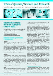 Nonbacterial causative agents of mastitis in milk pool samples CZ language pdf
