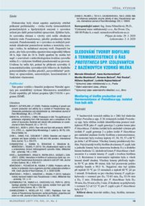 monitoring of biofilm production and thermoresistance of prototheca spp CZ language pdf